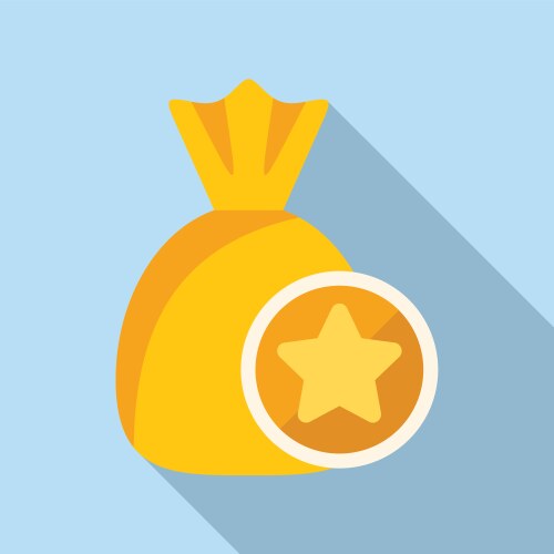Loyalty program money bag reward icon flat – Royalty-Free Vector ...