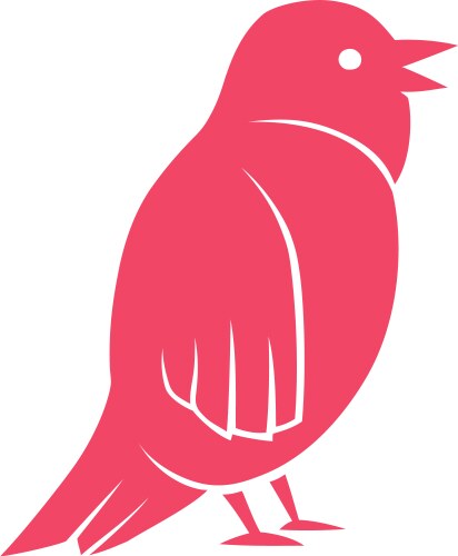 Elegant Bird Symbol vector image