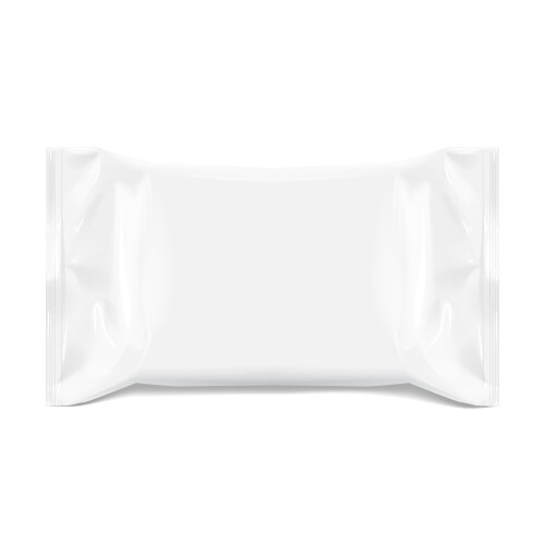 realistic white blank template packaging foil vector image