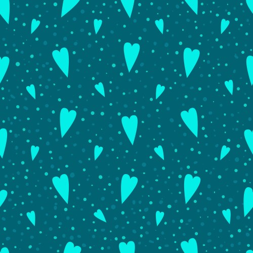 repeated hearts and polka dot vector image