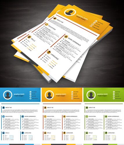 Resume Royalty Free Vector Image - VectorStock
