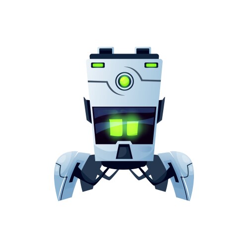 robot assistant on grabs isolated android helper vector image