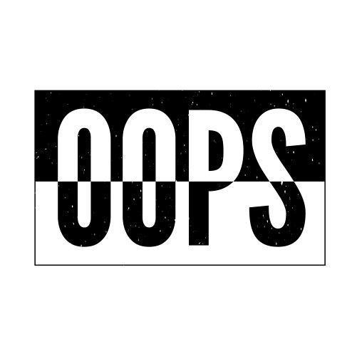 Slogan oops phrase graphic print fashion vector image