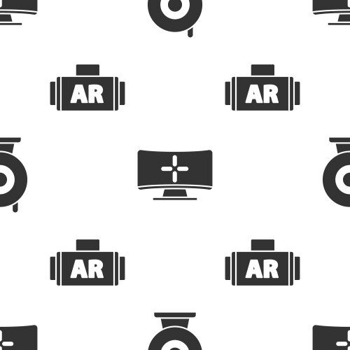 Set web camera computer monitor and ar augmented vector image