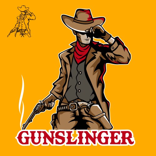 Western Gunslinger Vector Image