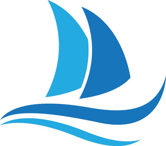 Sailboat Logo Template Vector Image