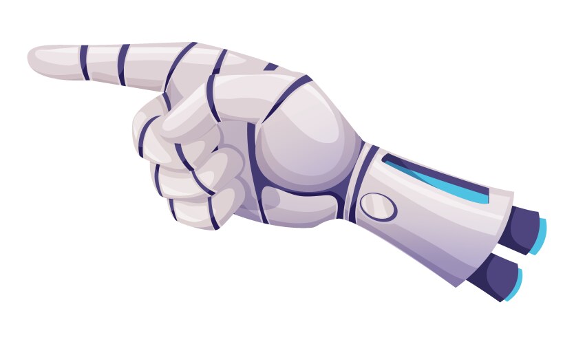 Futuristic design of robotic mechanical arm hand vector image