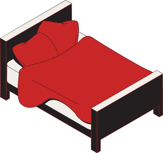 Isometric bedroom Royalty Free Vector Image - VectorStock