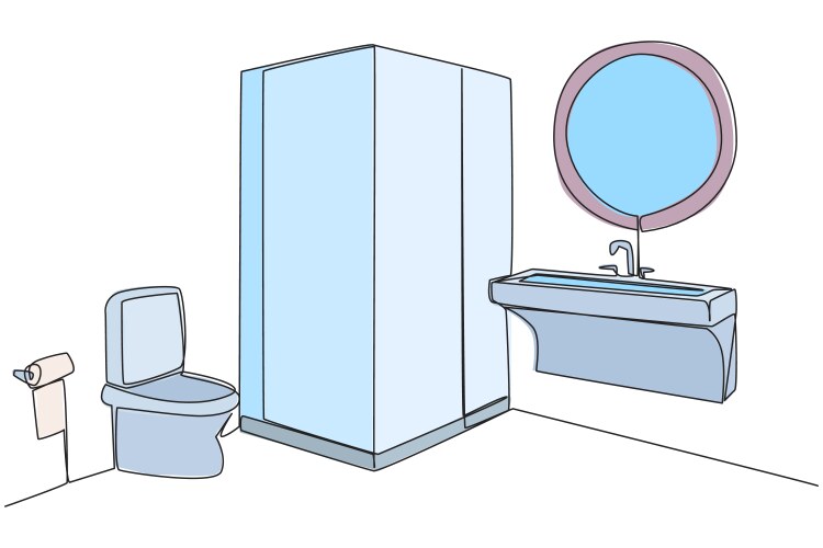 Bathroom Drawing Line Vector Images (over 6,900)