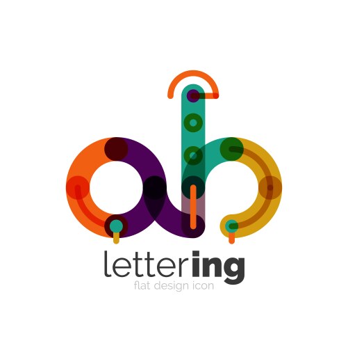 letter logo business icon vector image