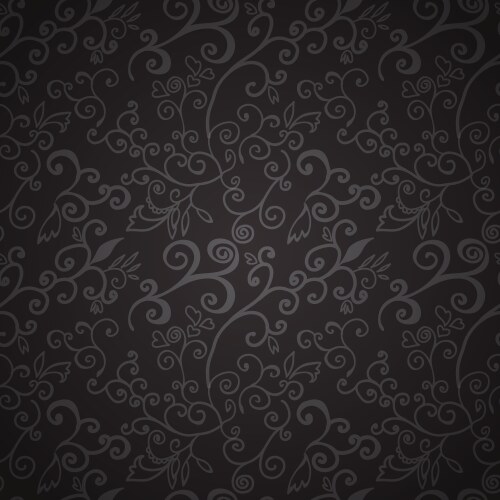 Vintage black and white floral seamless pattern Vector Image