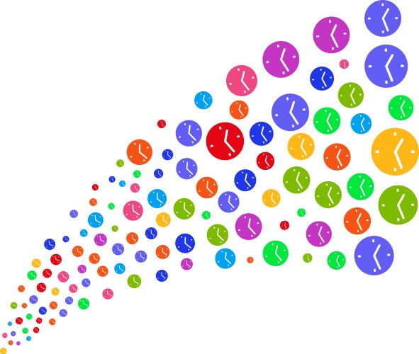 Source stream of clock vector image