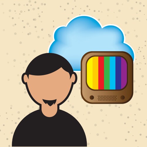 Cloud computing design vector image