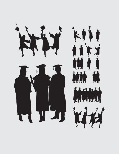 Graduation set Royalty Free Vector Image - VectorStock