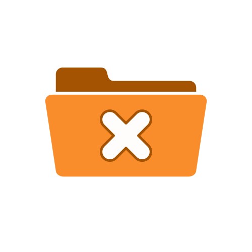 Cancel close delete exit folder logout remove icon vector image