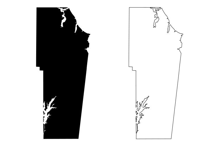 Tishomingo County Map, Mississippi Vector Image