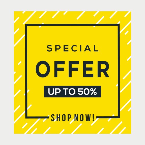 Sale banner template design big special offer vector image