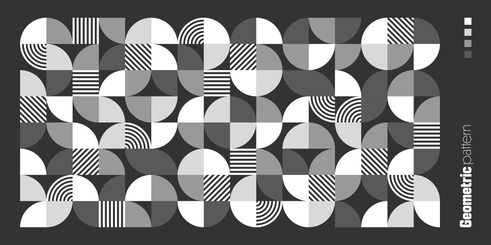 geometric trendy pattern bauhaus style modern vector