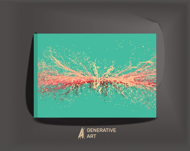 Point explode array with dynamic emitted particles vektorbild