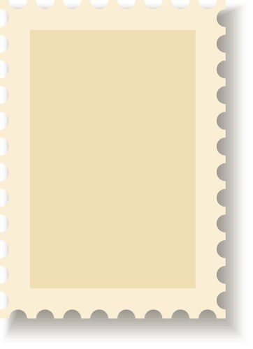 Postal frame template retro postmark realistic vector image