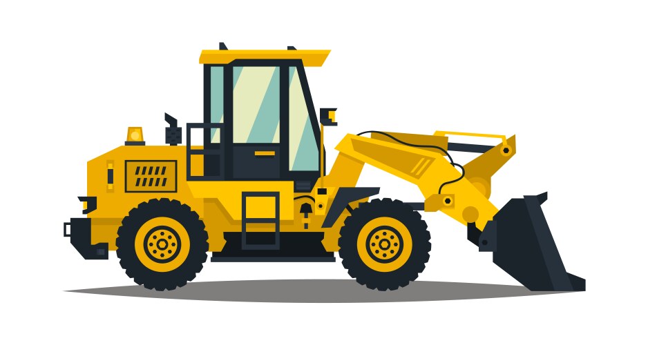 front-end loader isolated on white background vector