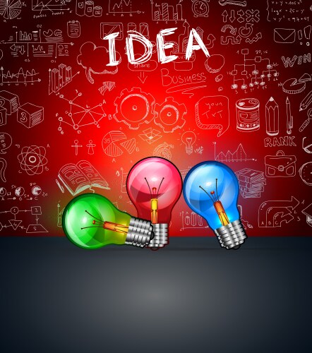 Idea concept layout for brainstorming Royalty Free Vector