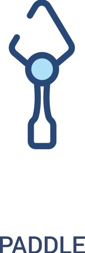 Paddle concept 2 colored icon simple line element vector image