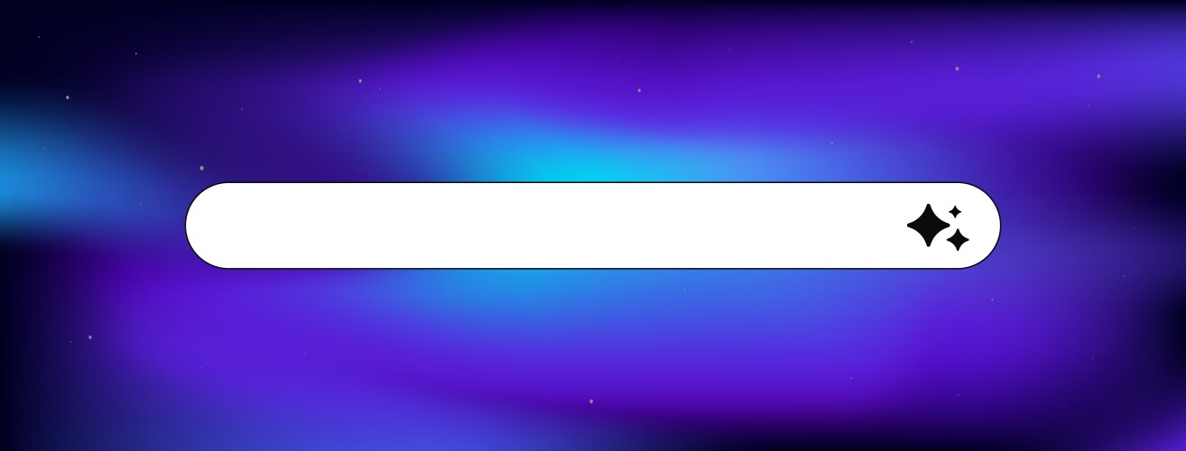 Ai interface search bar with stylish icon vector image