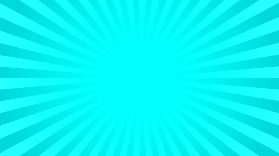 bright cyan rays background vector image vector image