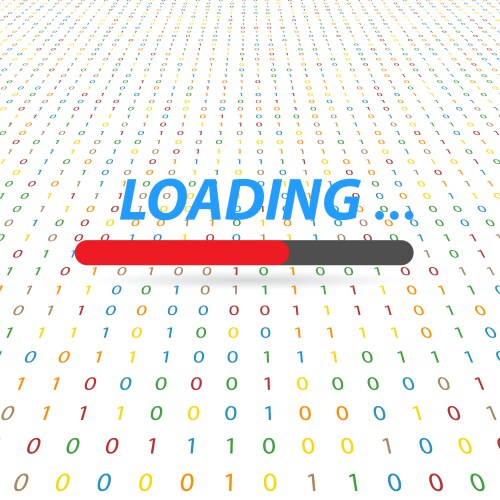 Loading data digital on the computer vector image