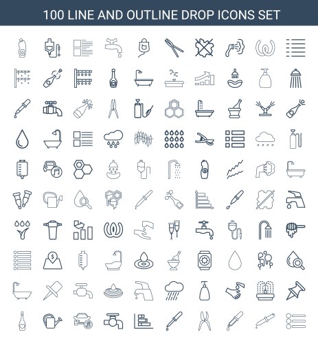 Drop icons (36218913) – Free Vector | VectorStock