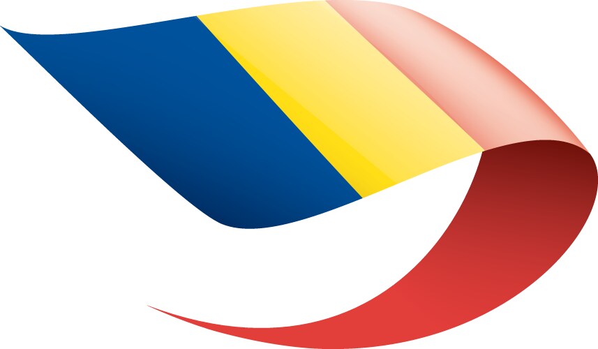 Romania flag on a white Vector Image