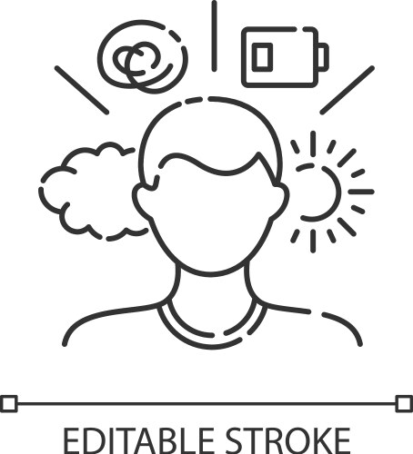 Mental Health Linear Icon Vector Image