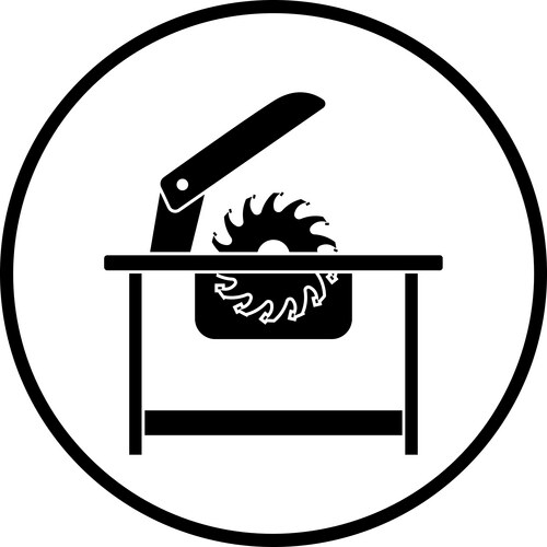 Circular saw icon simple style Royalty Free Vector Image