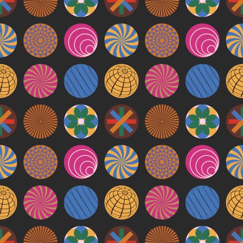 Geometric circle seamless pattern Royalty Free Vector Image