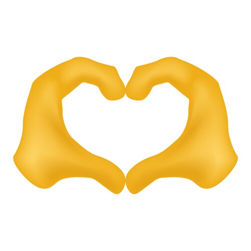 Heart Hands Emoji Sign Vector Image