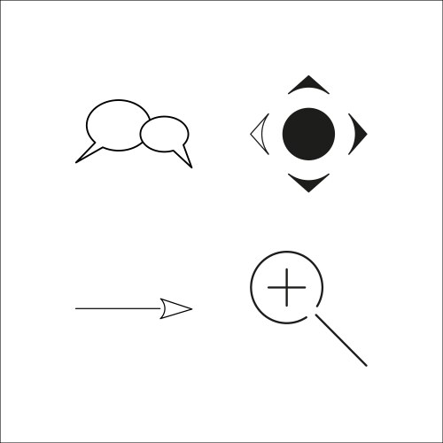 Web simple linear icon setsimple outline icons vector image