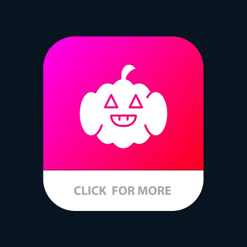Pumpkin american mobile app button android Vector Image