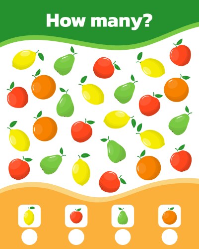 Counting game for preschool children educational Vector Image