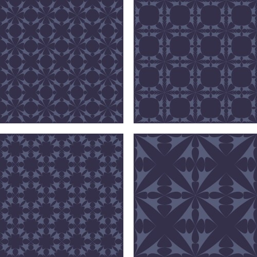 Dark grey seamless pattern background set vector image
