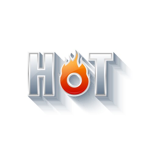 Glossy hot lettering Vector Image