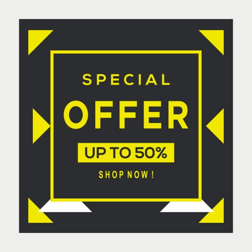 Sale banner template design big special offer vector image