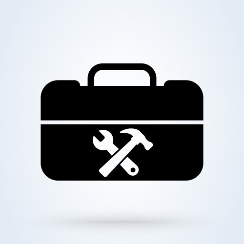 Toolbox with instruments inside workmans vector image