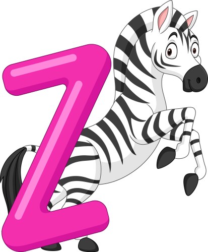 Alphabet letter z for zebra Vector Image