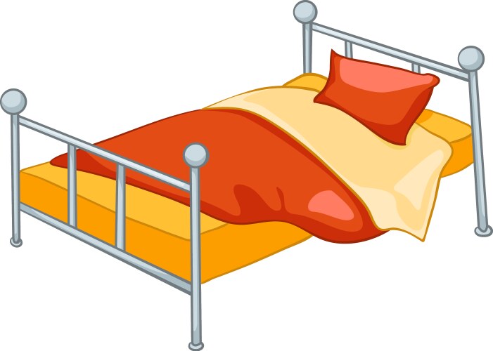 Cute Cartoon Bedding Set Vector Image