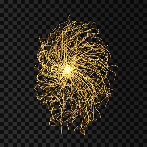 Array with dynamic particles 3d design vector image