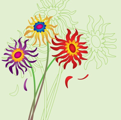 Floral background vector image