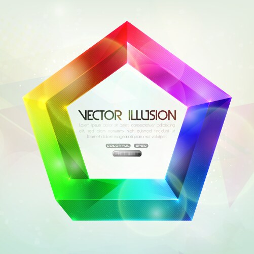 Futuristic impossible triangle infinity concept Vector Image