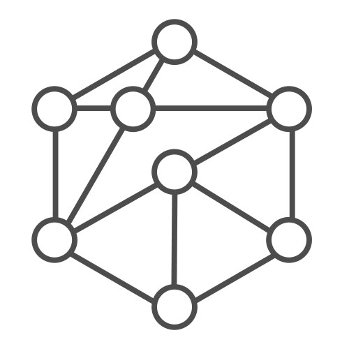 Cube network thin line icon blockchain vector image