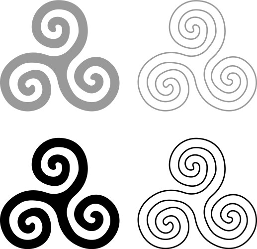 Triskelion Symbol - Celtic Icon vector image